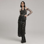Fantasma Halterneck Top (Grey) - PunkRave
