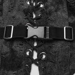 Fantasma Halterneck Top (Grey) - PunkRave