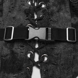 Fantasma Halterneck Top (Grey) - PunkRave