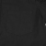 Hospitaller Men's Gothic Shirt with Lace Detail in Black