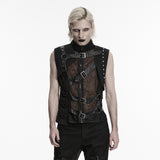 Aether Victorian Gothic Cyber Waistcoat Top Men's