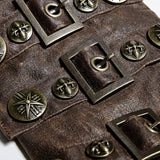 Erzulie Men's Gothic Steampunk Wristcuffs in Coffee