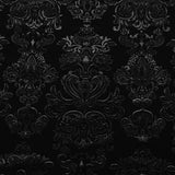 Cinnabar Gothic Embossed Velvet Baroque Black Shirt Men's