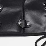 Crow Gothic Faux Leather Corset Men's