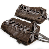Erzulie Men's Gothic Steampunk Wristcuffs in Coffee