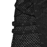 Wolfsbane Men's Gothic Mesh Longsleeve in Black