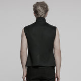 Phobos Cyberpunk Mesh Panelled Armor Vest Top Men's