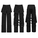 Calla Men's Gothic Cyber Tactical Pants in Black