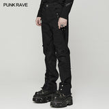 Altarf Gothic Distressed Black Denim Pants Men's