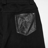 Corvid Women's Punk Lace-Up Skinny Jeans in Black