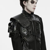 Goblin Market Men's Gothic Studded Shoulder Armor in Black