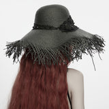 Wolfsbane Frayed Straw Hat