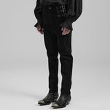 Morion Men's Punk Jeans in Black