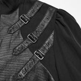 Montresor Men's Punk Asymmetrical Shirt in Black