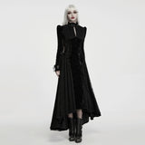 Talisman Women's Gothic Dress with Velvet Fabric in Black