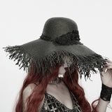 Wolfsbane Frayed Straw Hat