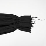 Epitaph Men's Gothic Shirt & Blouse with Ruffled in Cotton Fabric in Black