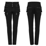 Belladonna Gothic Buckle and Studs Denim Skinny Pants