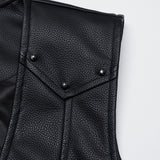 Astarte Gothic PU Faux Leather Buckle Vest Men's