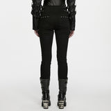 Belladonna Gothic Buckle and Studs Denim Skinny Pants