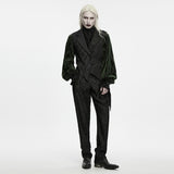 Manderley Men's Gothic Asymmetrical Tailcoat Vest in Black
