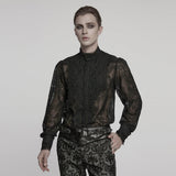 Avalon Gothic Chiffon Shirt Men's in Black