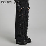 Arcas Gothic Distressed Denim Black Pants Men's