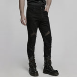 Charon Men's Punk Structure Slim Pants in Black