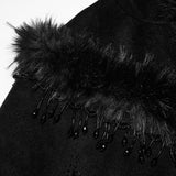 Requiem Faux Fur Trimmed Cloak