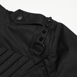 Hollow Crown Men's Gothic Cyberpunk coat in Black