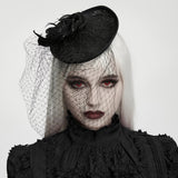 Mourning Star Veil Fascinator Hat