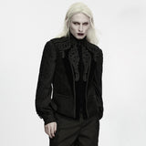 Brume Men's Gothic Embossed Appliqué Zipped Vest in Black