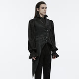 Caustic Gothic Jacquard Lace-Up Waistcoat Men's