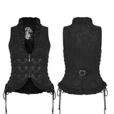 Last Rite Women's Gothic Waistcoat in Black