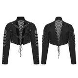 Morpheus Men's Gothic Woven Jacket in Black