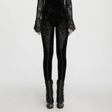 Lakesong Women's Gothic Leggings with Corset Lacing in Black