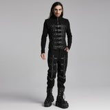 Ahriman Punk Mesh Multi-Buckle Harness Vest Men's