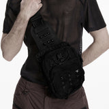 Laudanum Adjustable Punk Backpack in Coffee