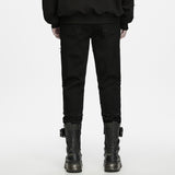 Dusky Men's Punk Decadent Techwear Pants in Black
