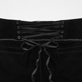 Locket Men's Gothic Embroidered Velvet Pants in Black