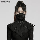 Alrisha Gothic Mesh Faux Leather Mask Collar