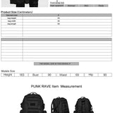 Brünnhilde Cyberpunk Tactical Backpack with Detachable Waist Bag in Black