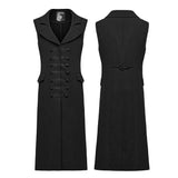 Charnel Gothic Woven Napoleon Sleeveless Jacket  Men's