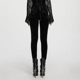 Lakesong Women's Gothic Leggings with Corset Lacing in Black