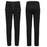 Garnet Men's Gothic Dandy Trousers in Black