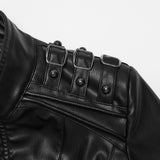 Strix Women's Punk Faux Leather Jacket in Black
