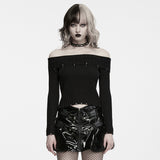 Ligeia Off-Shoulder Knit Sweater