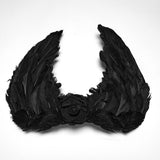 Carmilla Women's Gothic Crown with Feather Wings in Black