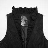 Last Rite Women's Gothic Waistcoat in Black