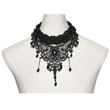 Berenice Beaded Lace Choker Necklace